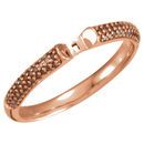 Great Colors in 14kt Rose Gold Cathedral Ring Shank With 0.20ctw Brown Diamond Accents for Peg Jewelry Finding