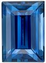 Great Deal Genuine Loose Blue Green Sapphire Gem in Baguette Cut, 7.3 x 5.1 mm, Teal Blue Color, 1.63 carats