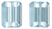 Great Earring Gems Aquamarines 4.6 carats, Emerald Cut, 8.8 x 6.9 mm, with AfricaGems Certificate