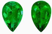 Great Earrings Emerald Gemstones 0.58 carats, Pear Cut, 5.9 x 3.9 mm, with AfricaGems Certificate