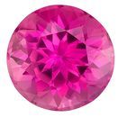 Great Ring Stone Pink Tourmaline Gemstone, 1.38 carats, Round Cut, 7 mm Size, AfricaGems Certified