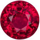 Great Ruby Genuine Gem in Round Cut, 0.7 carats, Pure Pigeon's Blood Red, 5 mm