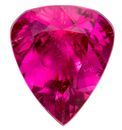 Great Stone Rubellite Tourmaline Gemstone, 3.36 carats, Pear Cut, 12 x 10.4 mm Size, AfricaGems Certified