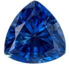 Hard to Find Gem  Blue Sapphire Genuine Gemstone, 0.6 carats, Trillion Shape, 4.8 mm