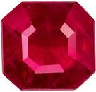 Hard to Find Ruby Genuine Gemstone, Emerald Cut, Pure Rich Red, 5.5 x 5.3 mm, 0.84 carats