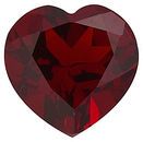Heart Cut Genuine Red Garnet in Grade AAA
