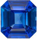 Highly Requested Genuine Loose Blue Sapphire Gem in Emerald Cut, 6.9 x 6.5 mm, Vivid Rich Blue Color, 1.72 carats