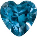 Imitation Blue Zircon Heart Cut Stones