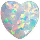 Imitation Opal Heart Cut Stones