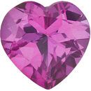 Imitation Pink Tourmaline Heart Cut Stones