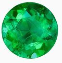 Impressive Emerald Gemstone 0.22 carats, Round Cut, 4 mm, with AfricaGems Certificate