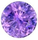 Impressive Purple Sapphire Gemstone 0.39 carats, Round Cut, 4.5 mm, with AfricaGems Certificate