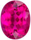 Loose Fushcia Colored Rubellite Tourmaline Gemstone, Rich Fuchsia Color in Oval Cut, 10.1 x 7.9 mm, 2.74 carats
