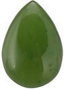 Pear Cabochon Genuine Jade Gem in Pear Cut in Grade AAA