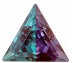 Lab Created Alexandrite Triangle Cut in Grade GEM