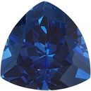 Lab Created Blue Sapphire Trillion Cut in Grade GEM