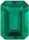 Lab Created Emerald Emerald Cut in Grade GEM