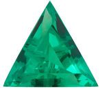 Lab Created Emerald Triangle Cut in Grade GEM