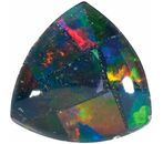 Lab Created Mosaic Opal Trillion Cut in Grade GEM