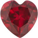 Lab Created Ruby Heart Cut in Grade GEM
