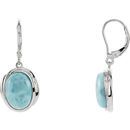 Contemporary Larimar Lever Back Earrings