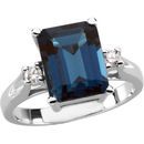Buy London Blue Topaz & Diamond Accented Ring