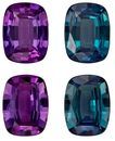 Loose Alexandrite Cushion Shaped Gemstones Matched Pair, 0.71 carats, 5.1 x 3.9mm - A Wonderful Find!
