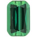 Loose Green Tourmaline Gemstone in Antique Cushion Cut, 2.33 carats, 9.77 x 6.33 mm Displays Vivid Green Color