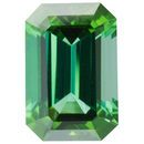Loose Green Tourmaline Gemstone in Octagon Cut, 1.68 carats, 8.60 x 5.73 mm Displays Vivid Green Color
