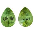 Loose Blue Green Tourmaline Well Matched Gem Pair in Pear Cut, 4.03 carats, 9.90 x 7.30 mm Displays Pure Blue-Green Color