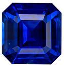 Loose Blue Sapphire Asscher Shaped Gemstone, 1.54 carats, 6.5 x 6.3mm - A Beauty of A Gem