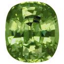 Loose Demantoid Garnet Gemstone in Antique Cushion Cut, 1.55 carats, 7.65 x 6.93 mm Displays Vivid Green Color
