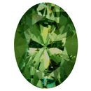Loose Demantoid Garnet Gemstone in Oval Cut, 1.45 carats, 7.84 x 5.96 mm Displays Vivid Green Color