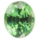 Loose Demantoid Garnet Gemstone in Oval Cut, 1.91 carats, 7.98 x 6.64 mm Displays Pure Green Color