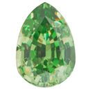 Loose Demantoid Garnet Gemstone in Pear Cut, 1.76 carats, 9.01 x 6.22 mm Displays Pure Green Color