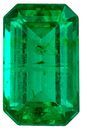 Loose Green Emerald Gem, 0.25 carats Emerald Cut in 5.1 x 3.1 mm size in Very Fine Green Color With AfricaGems Certificate