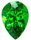 Loose Vivid Tsavorite Gemstone, Pear Cut, 0.78 carats, 6.7 x 4.8 mm , AfricaGems Certified - A Great Deal