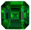 Loose Natural  Green Tsavorite Gemstone, 1.52 carats, Emerald Shape, 6.2 x 6.2 mm, Super Great Buy
