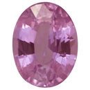 Loose Pink Sapphire Gemstone in Oval Cut, 1.42 carats, 7.66 x 5.83 x 3.58 mm Displays Rich Pink-Purple Color
