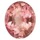 Loose Pink Sapphire Gemstone in Oval Cut, 1.67 carats, 8.03 x 6.69 x 4.07 mm Displays Vivid Pink Color