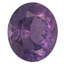 Loose No Heat Purple Sapphire Gemstone in Oval Cut, 2.74 carats, 9.17 x 7.78 x 4.92 mm Displays Rich Purple Color