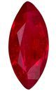 Loose Red Ruby Gem, 1.01 carats Marquise Cut in 9.8 x 4.5 mm size in Beautiful Red Color With AfricaGems Certificate