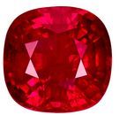 Loose Fiery Ruby Gemstone, Cushion Cut, 1.15 carats, 5.9 x 5.8 mm , AfricaGems Certified - A Great Buy