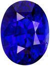 Loose Stunning 9.6 x 7.3 mm Sapphire Loose Gemstone in Oval Cut, Vivid Blue, 3.42 carats
