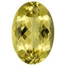 Loose Yellow Beryl Gemstone in Oval Cut, 26.59 carats, 24.68 x 16.91 mm Displays Vivid Yellow Color