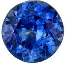 Lovely Blue Green Sapphire Genuine Gem, Vivid Tealish Blue, Round Cut, 5.4 mm, 0.77 carats