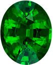 Lovely Genuine Loose Tsavorite Gemstone in Oval Cut, 1.62 carats, Medium Grass Green, 8.1 x 6.6 mm