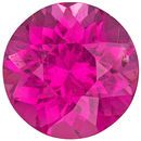Lovely Pink Tourmaline Genuine Gemstone, Round Cut, Rich Hot Pink, 7.9 mm, 1.87 carats