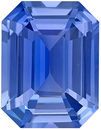 Rare No Heat GIA Genuine Loose Blue Sapphire Gemstone in Emerald Cut, 5.39 carats, Cornflower Blue, 11.69 x 8.96 x 5.38 mm