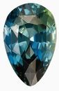 Low Price Blue Green Sapphire Gemstone 1.65 carats, Pear Cut, 8.8 x 5.7 mm, with AfricaGems Certificate